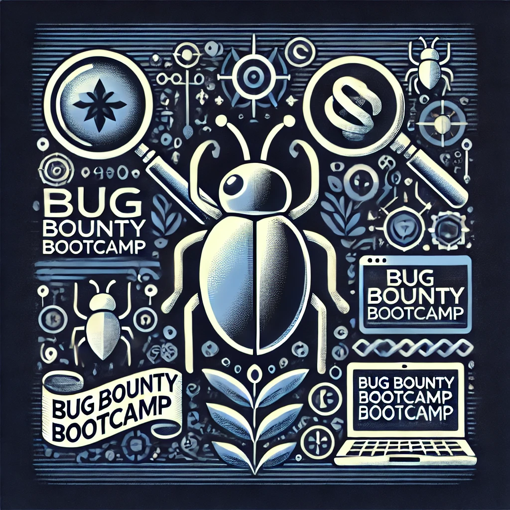 A creative, abstract picture commenting on Bug Bounty Bootcamp