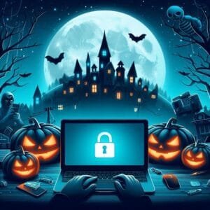 Abstract picture themed about October Cybersecurity Awareness Month